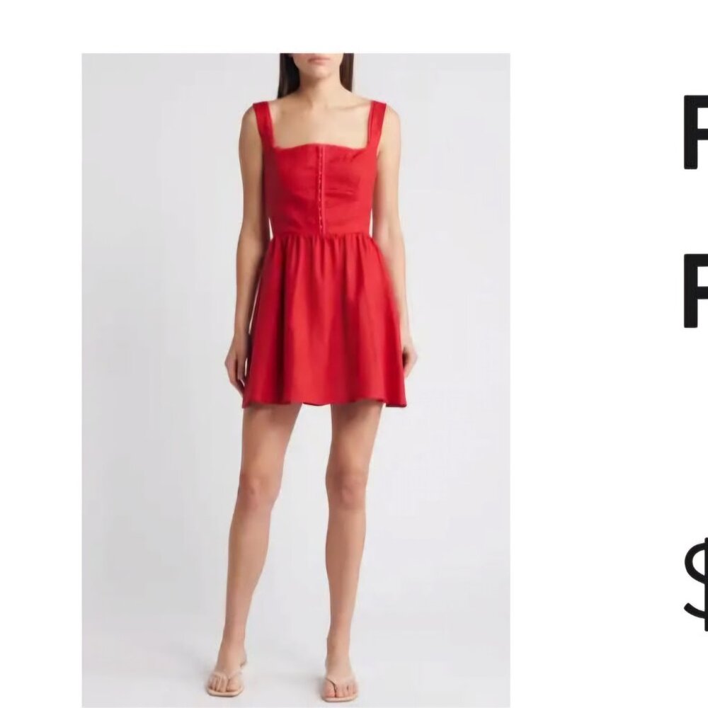 Reformation mini red dress